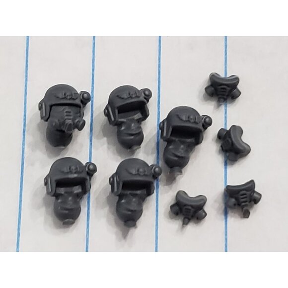 Games Workshop Other - Warhammer 40k Astra Militarum Bits Cadian Kasrkin Trooper Head w Gasmask #22 x5